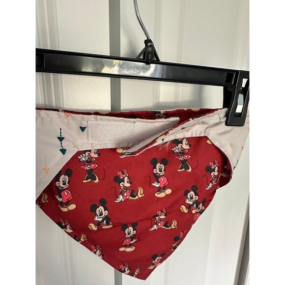 Disney Mickey & Minnie Mouse "Sweet As Can Be" Reversible Dog & Cat Bandana M/L - Picture 4 of 4